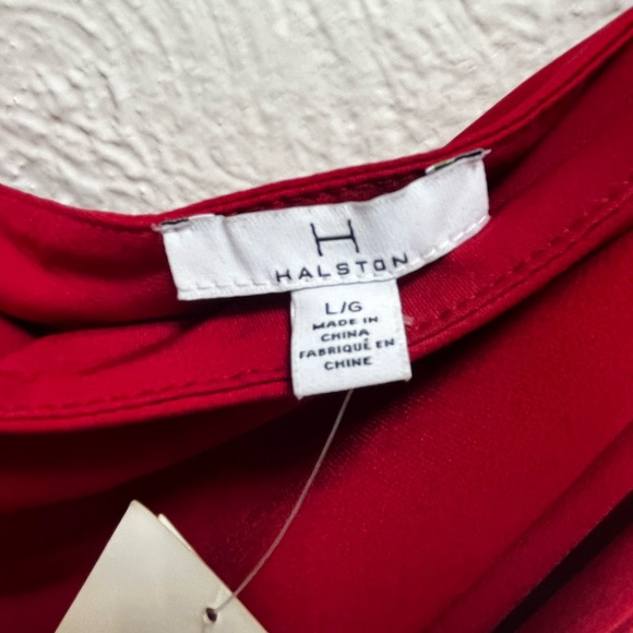 Halston One Shoulder Dress with Attached Belt NWT - Picture 14 of 14